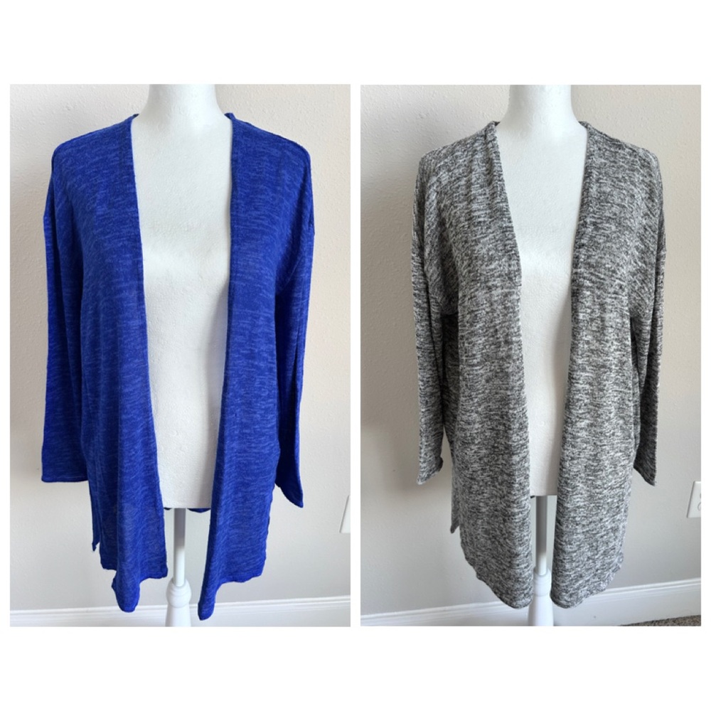 Light Wight Cardigan bundle blue & gray